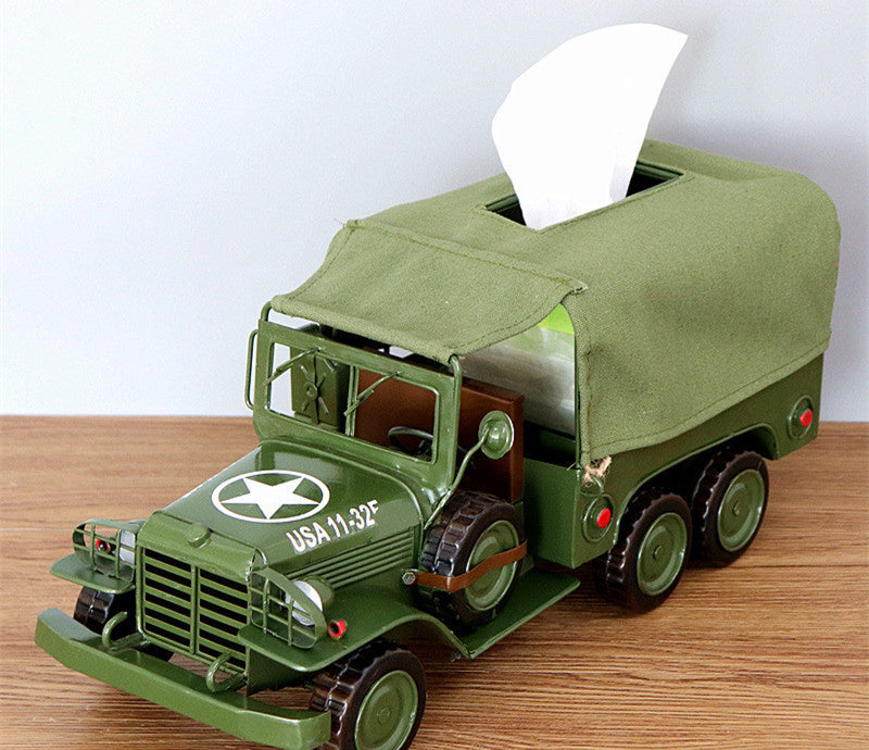 Creative Industrial Wind Bus Tissue Box