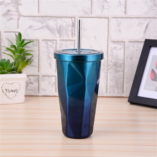 Stainless steel diamond sippy cup portable cup