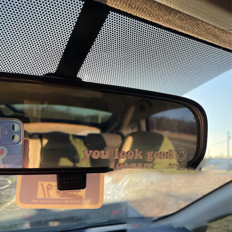 Rearview Mirror Decal Self Affirmation Car Decal