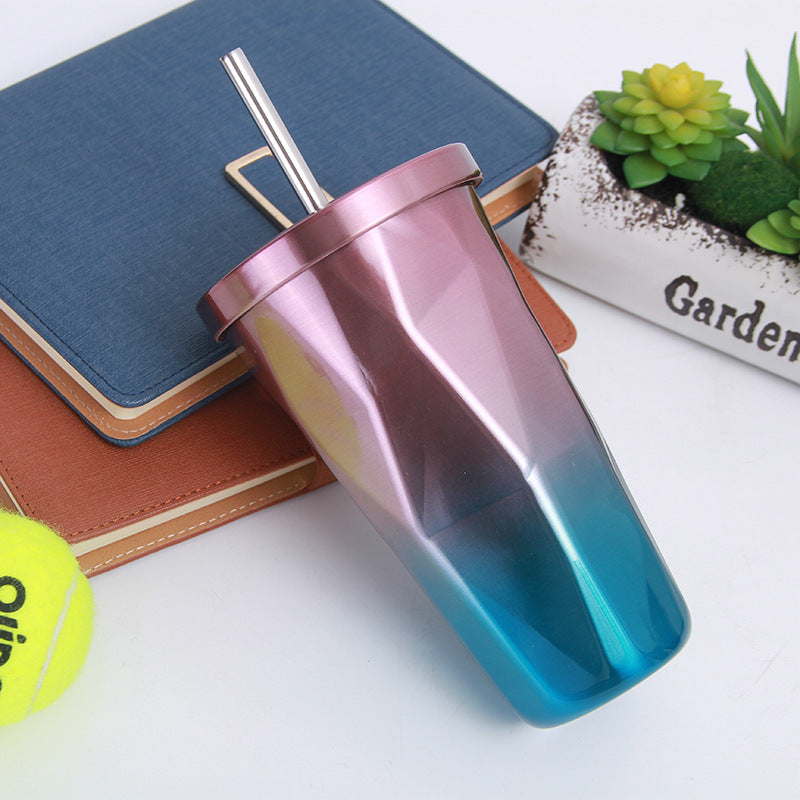 Stainless steel diamond sippy cup portable cup