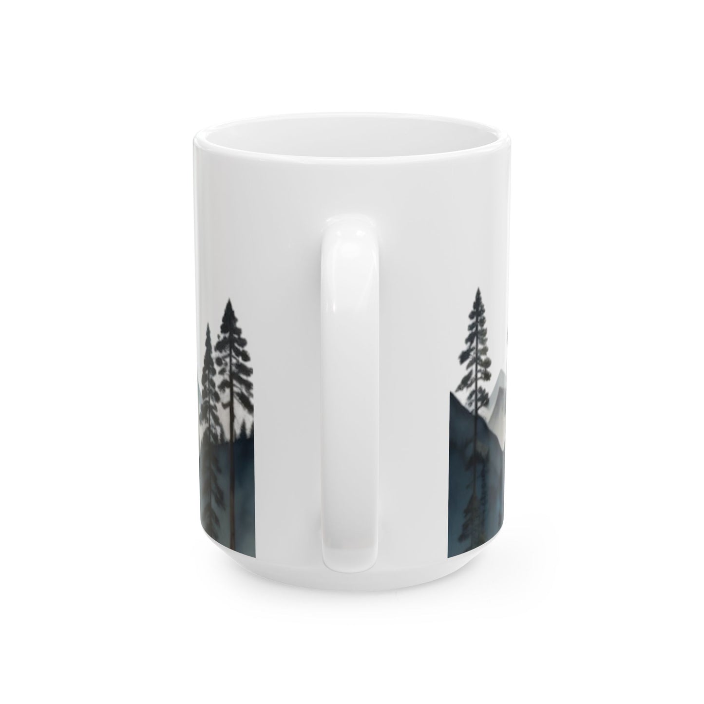 Nature-Inspired Mug | Forest and Mountain Coffee Cup | Hiking Adventure Gift | Wilderness Enthusiast Ceramic Mug (11oz, 15oz)