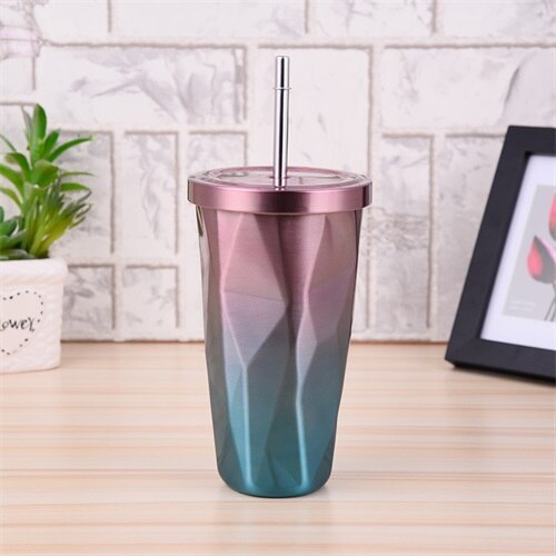 Stainless steel diamond sippy cup portable cup