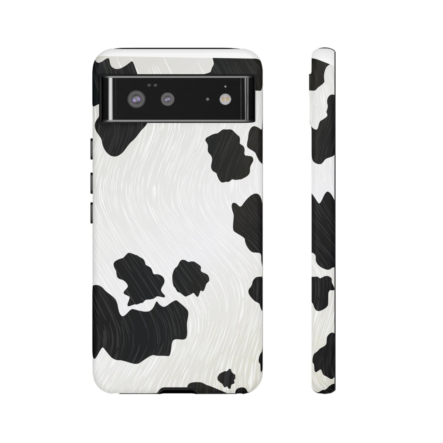 Phone Case, Cow Print Tough Case for iPhone/Samsung, Animal Print Protective Cover, Farmhouse Chic Accessories, Cow Lover Gifts