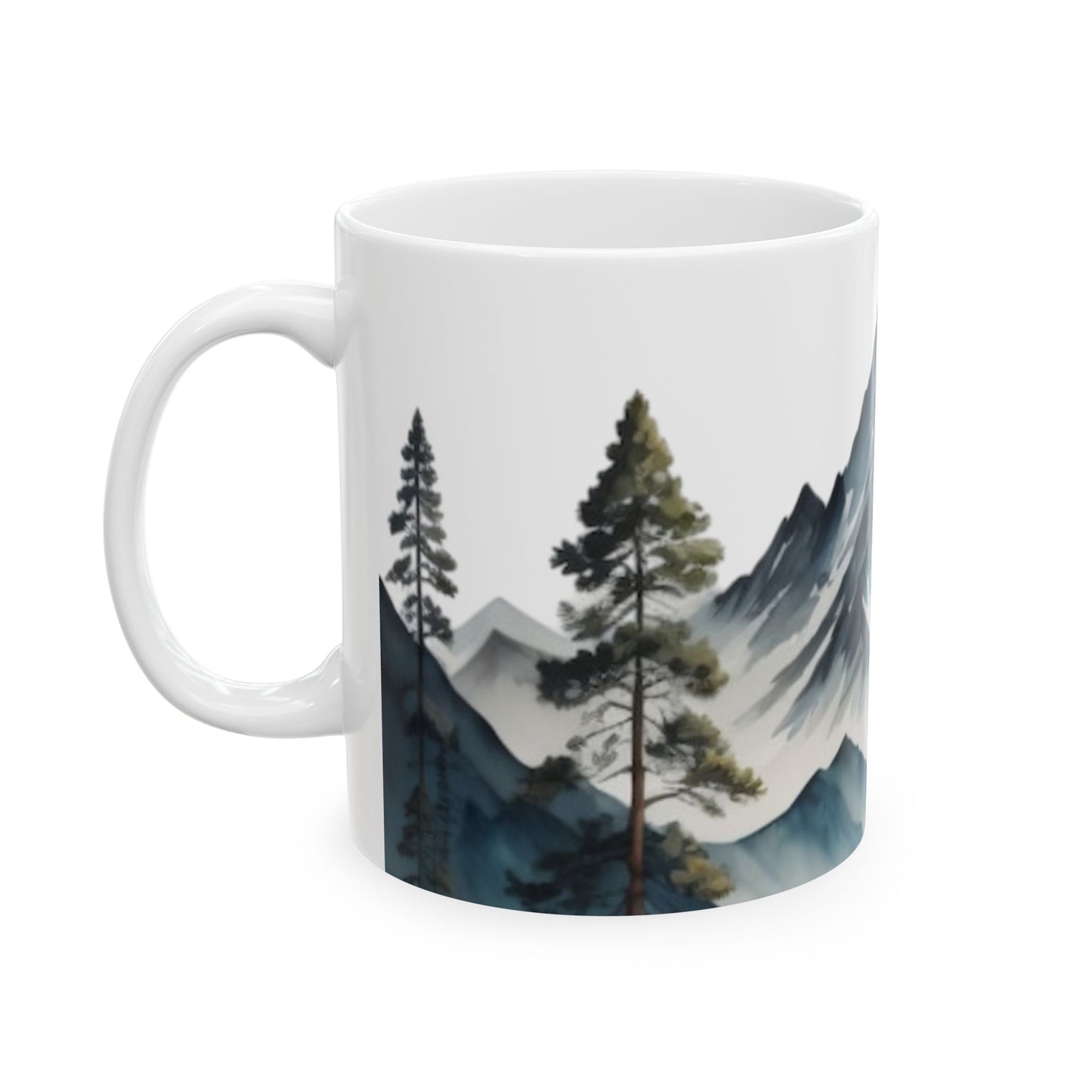 Nature-Inspired Mug | Forest and Mountain Coffee Cup | Hiking Adventure Gift | Wilderness Enthusiast Ceramic Mug (11oz, 15oz)