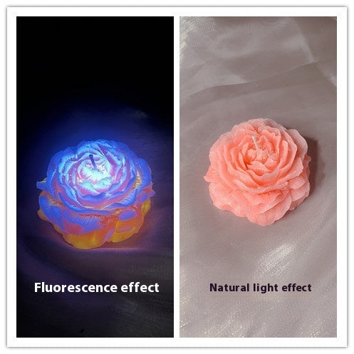 Peony Flower Luminous Fluorescence Low Temperature Candles