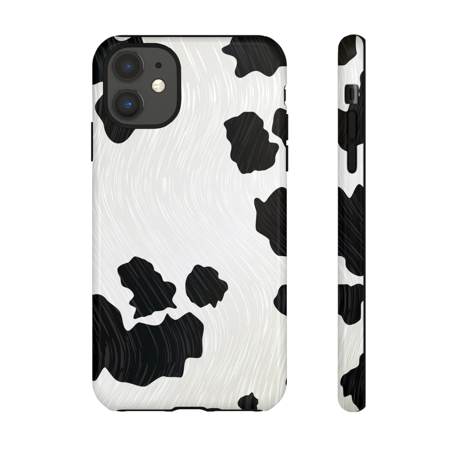 Phone Case, Cow Print Tough Case for iPhone/Samsung, Animal Print Protective Cover, Farmhouse Chic Accessories, Cow Lover Gifts