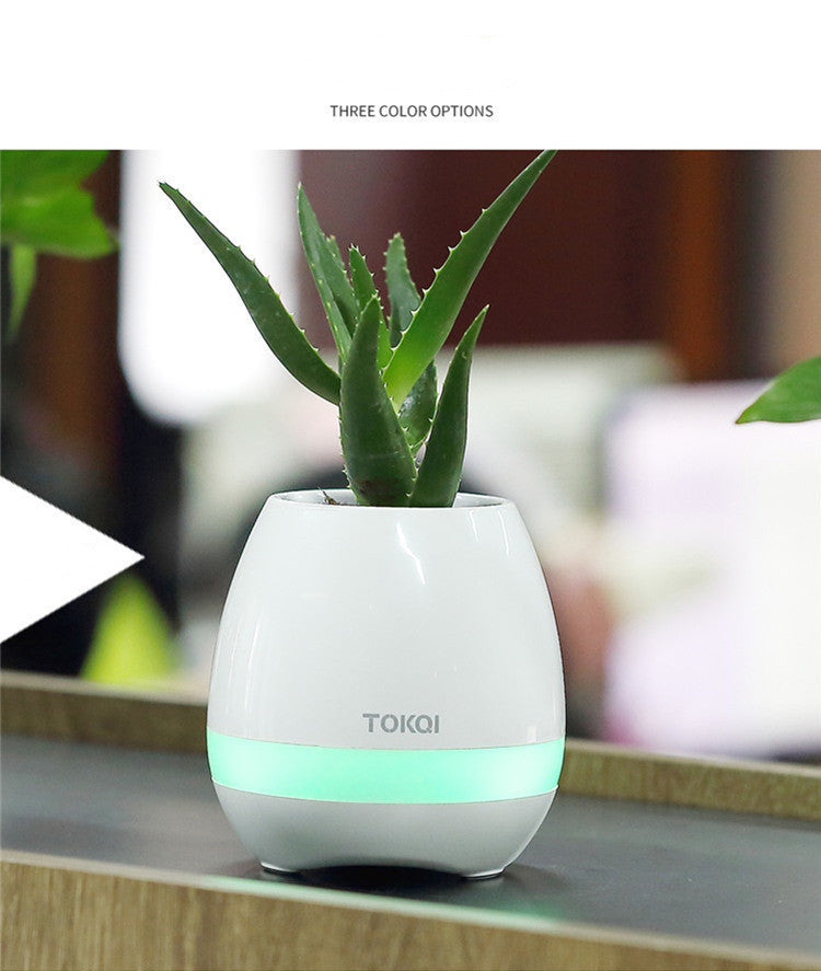 Touch-sensitive music vase desktop audio flower pot