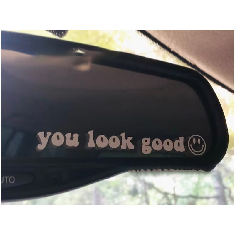 Rearview Mirror Decal Self Affirmation Car Decal