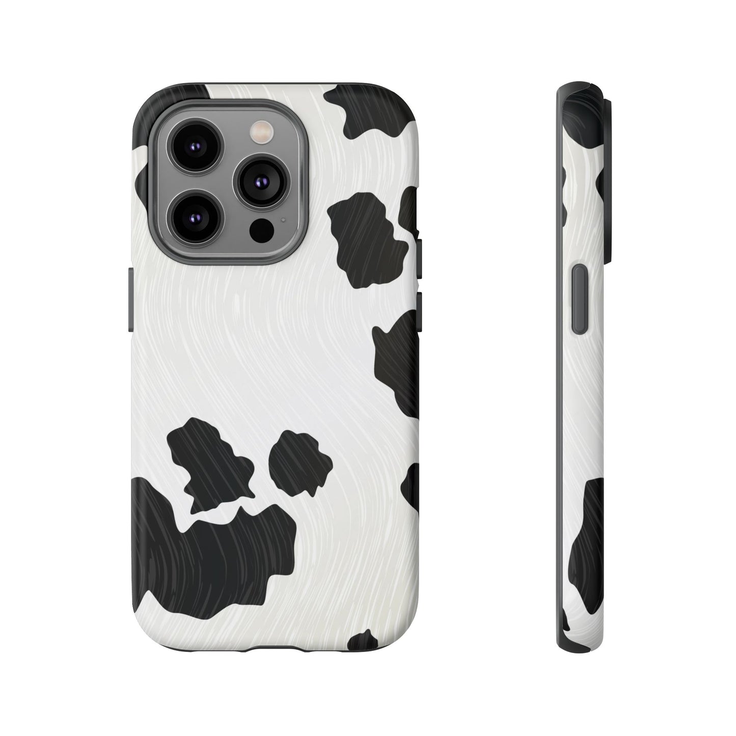 Phone Case, Cow Print Tough Case for iPhone/Samsung, Animal Print Protective Cover, Farmhouse Chic Accessories, Cow Lover Gifts