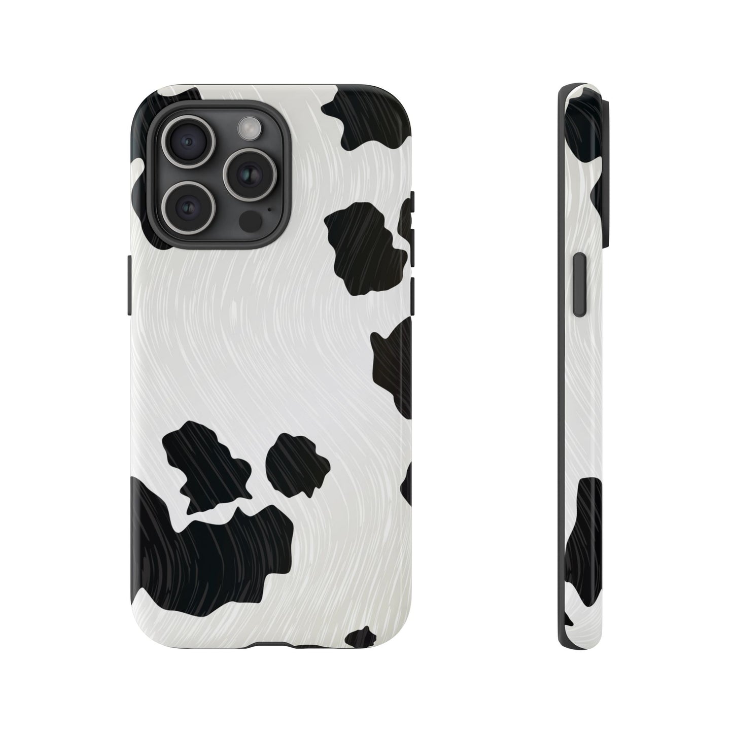 Phone Case, Cow Print Tough Case for iPhone/Samsung, Animal Print Protective Cover, Farmhouse Chic Accessories, Cow Lover Gifts