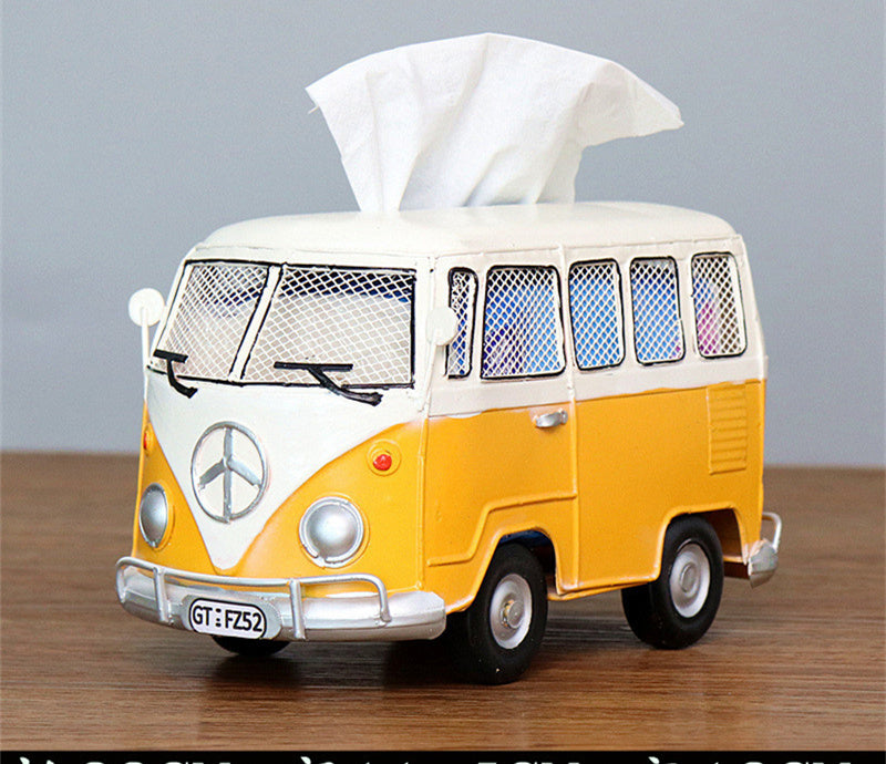 Creative Industrial Wind Bus Tissue Box