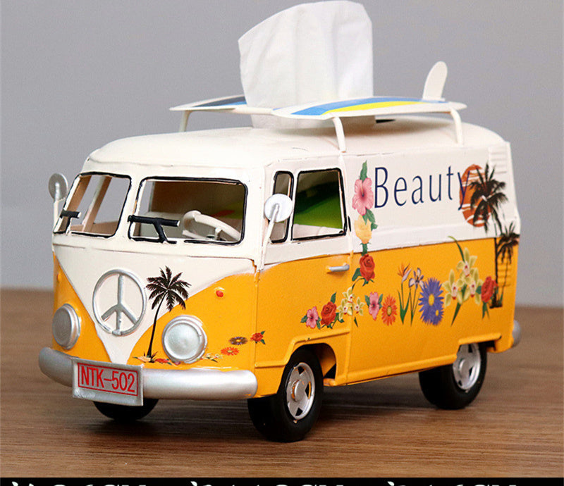 Creative Industrial Wind Bus Tissue Box