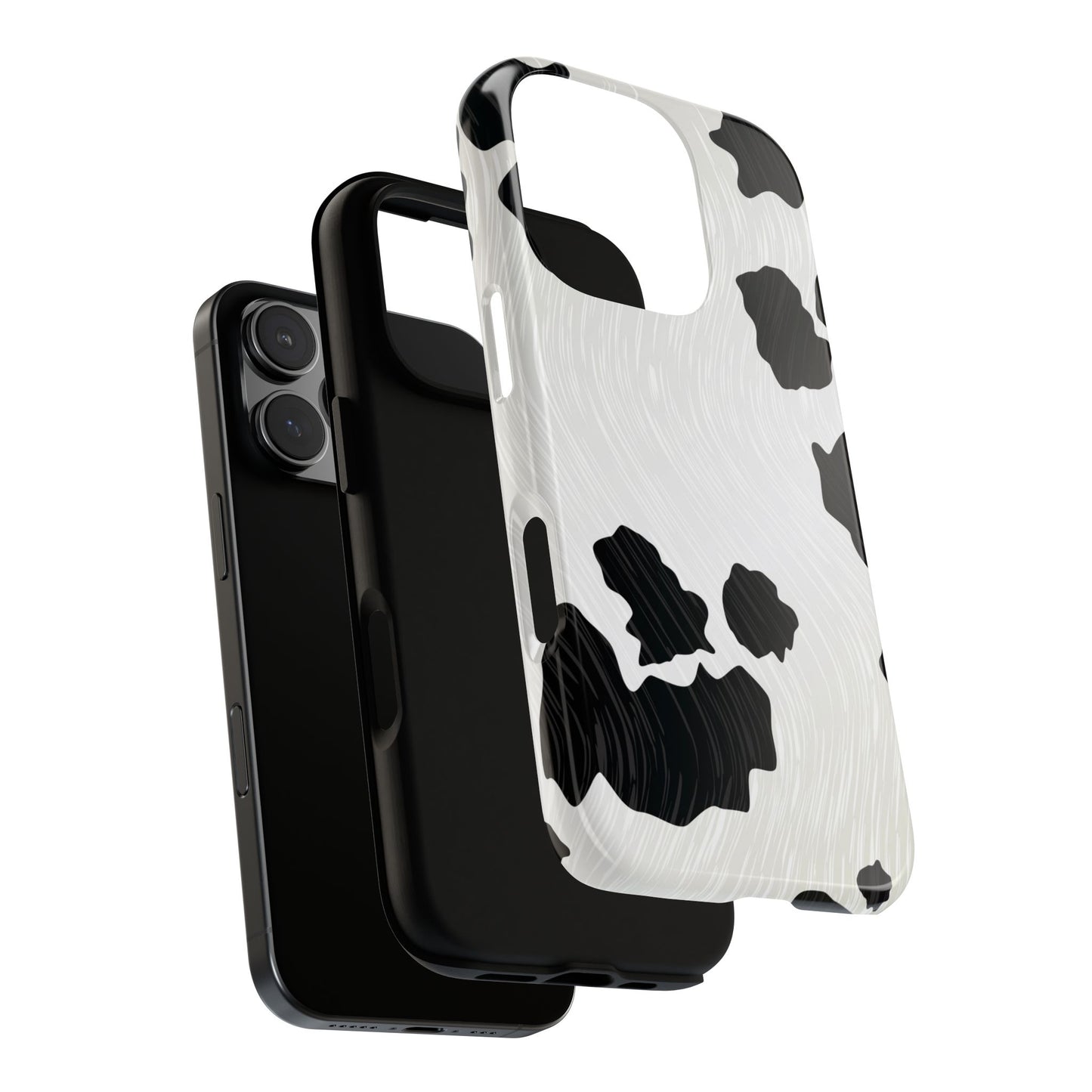 Phone Case, Cow Print Tough Case for iPhone/Samsung, Animal Print Protective Cover, Farmhouse Chic Accessories, Cow Lover Gifts