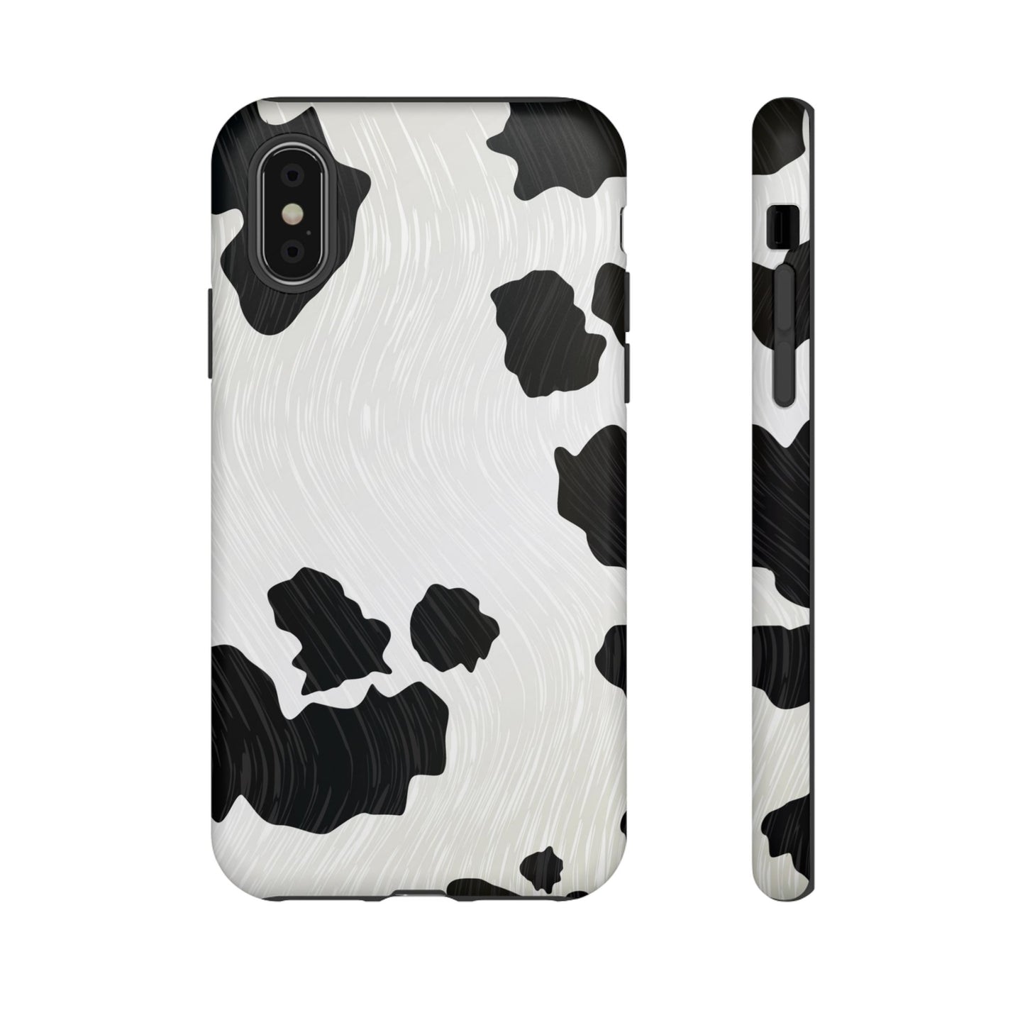 Phone Case, Cow Print Tough Case for iPhone/Samsung, Animal Print Protective Cover, Farmhouse Chic Accessories, Cow Lover Gifts