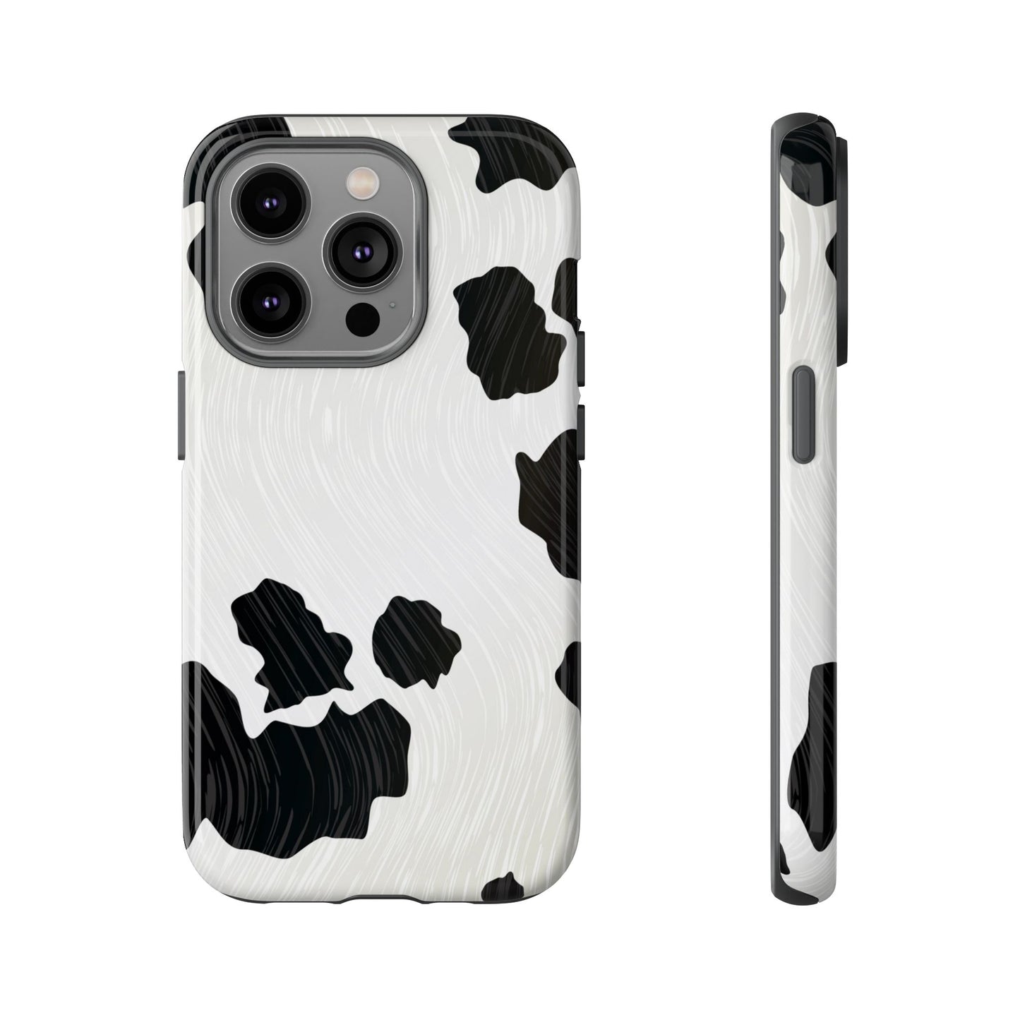 Phone Case, Cow Print Tough Case for iPhone/Samsung, Animal Print Protective Cover, Farmhouse Chic Accessories, Cow Lover Gifts