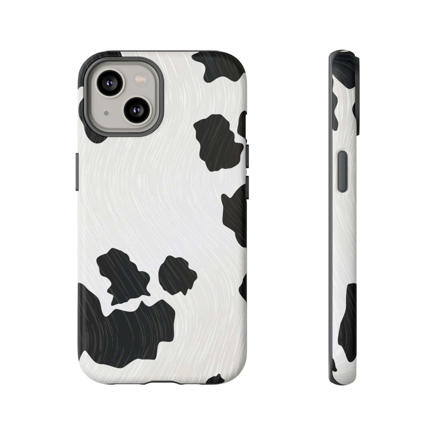 Phone Case, Cow Print Tough Case for iPhone/Samsung, Animal Print Protective Cover, Farmhouse Chic Accessories, Cow Lover Gifts