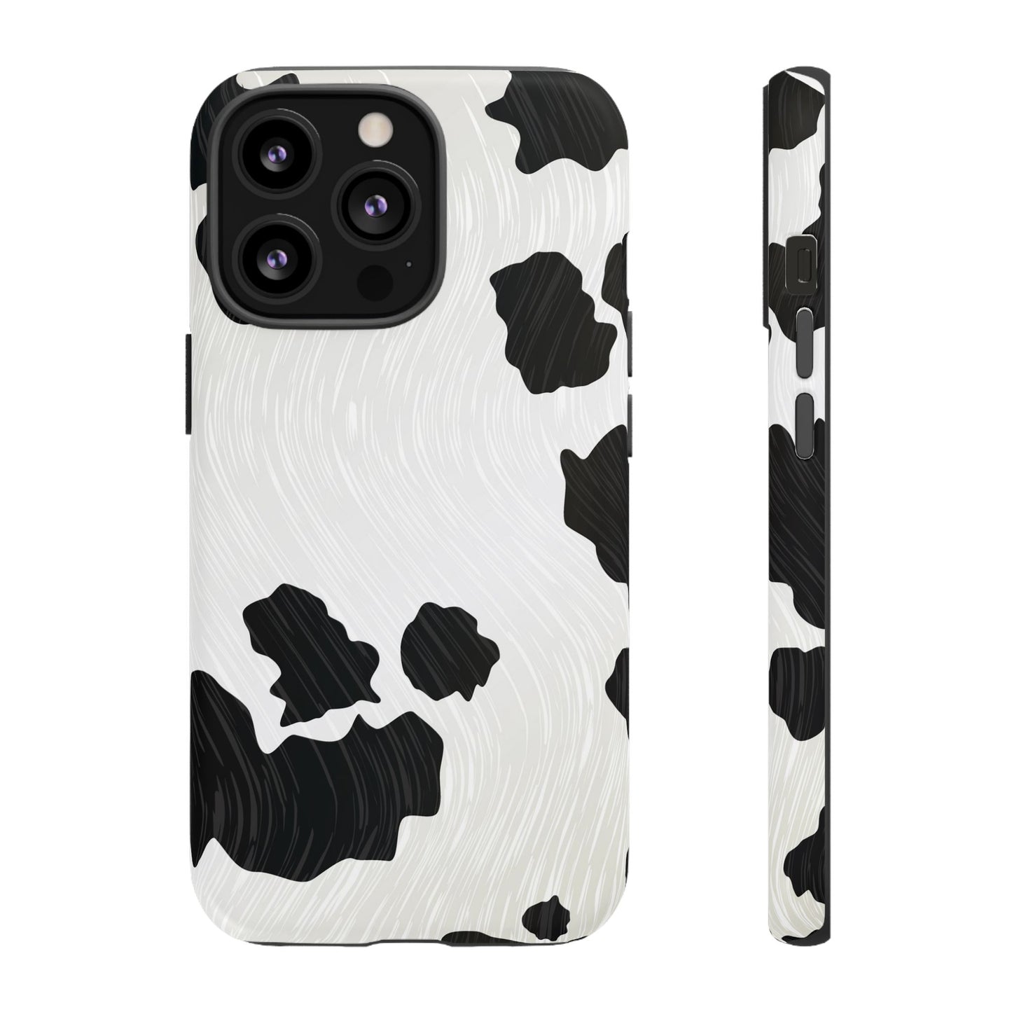 Phone Case, Cow Print Tough Case for iPhone/Samsung, Animal Print Protective Cover, Farmhouse Chic Accessories, Cow Lover Gifts