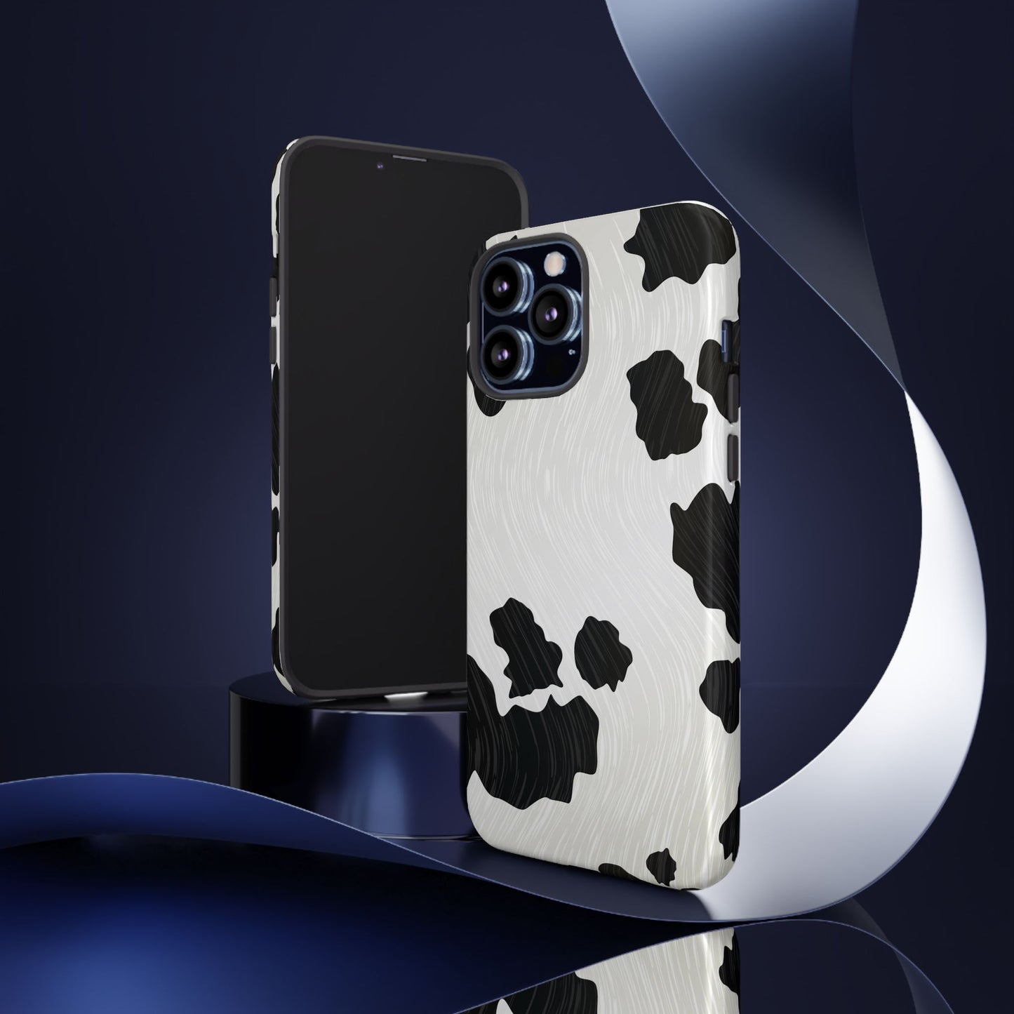 Phone Case, Cow Print Tough Case for iPhone/Samsung, Animal Print Protective Cover, Farmhouse Chic Accessories, Cow Lover Gifts