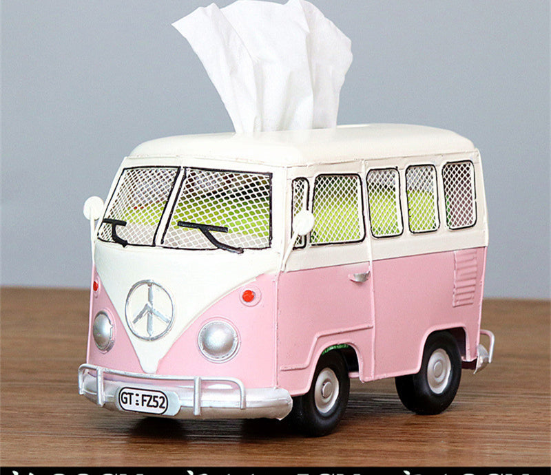 Creative Industrial Wind Bus Tissue Box