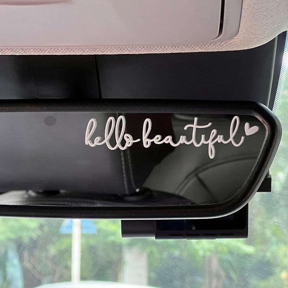 Hello Beautiful Car Rearview Mirror Stickers