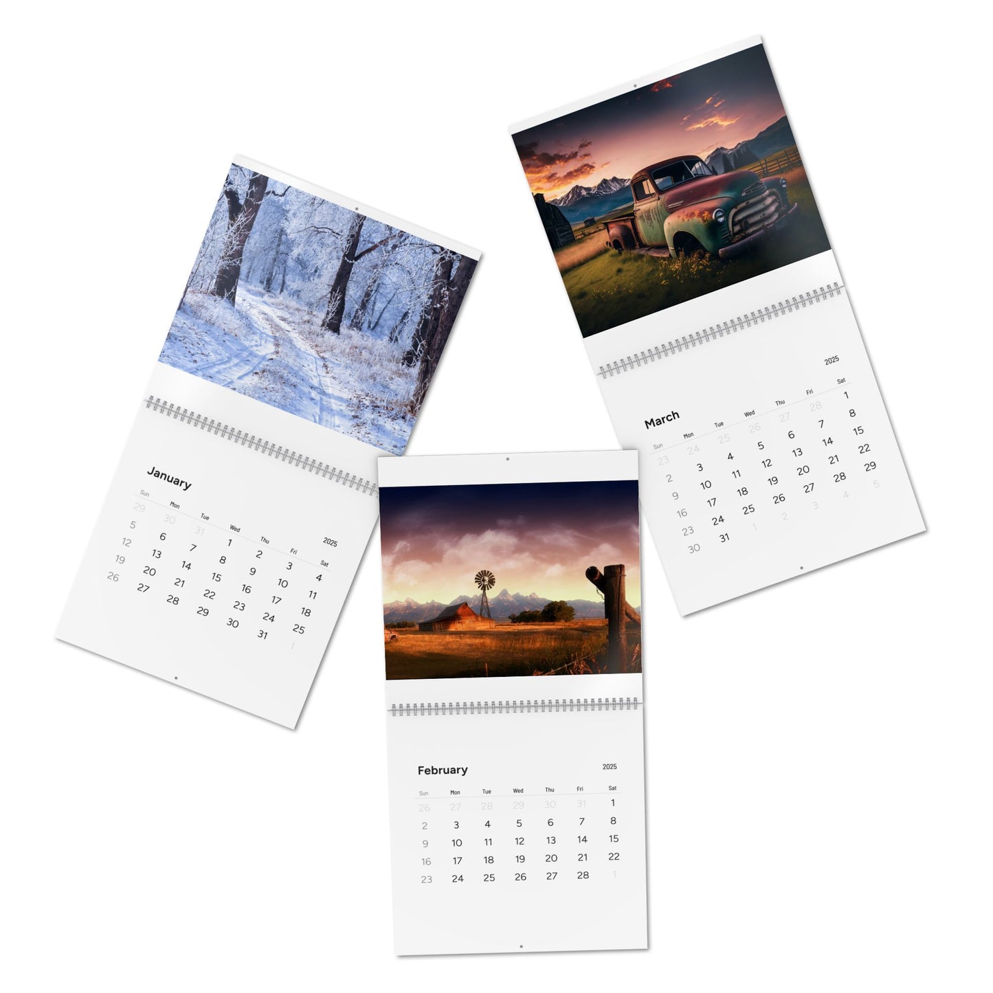 2025 Farm Ranch Calendar - Rustic Farmhouse Photography, Country Life Wall Decor, Perfect Gift for Farmers Animal Lover