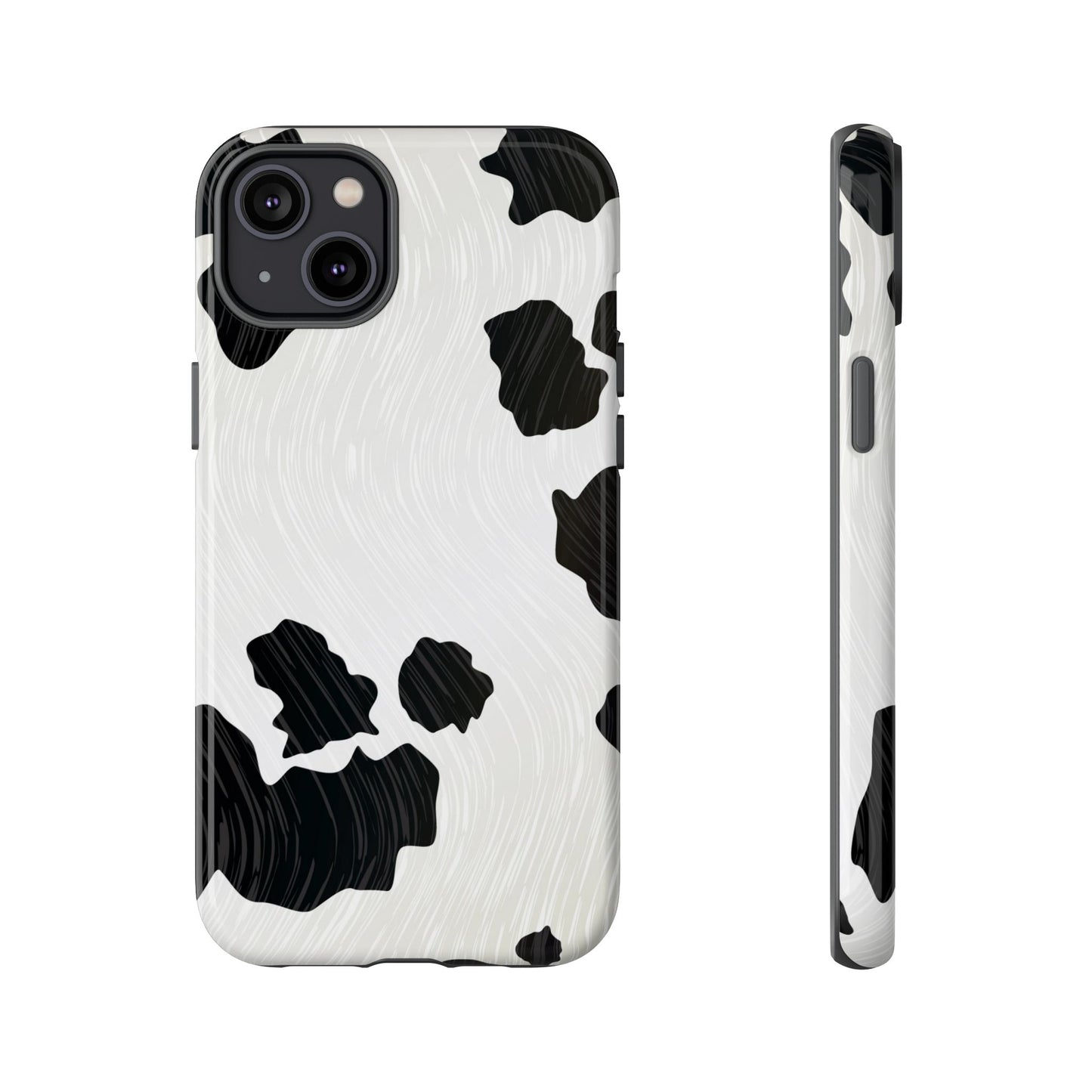 Phone Case, Cow Print Tough Case for iPhone/Samsung, Animal Print Protective Cover, Farmhouse Chic Accessories, Cow Lover Gifts