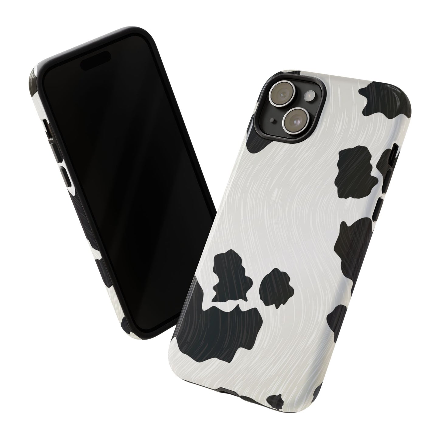 Phone Case, Cow Print Tough Case for iPhone/Samsung, Animal Print Protective Cover, Farmhouse Chic Accessories, Cow Lover Gifts