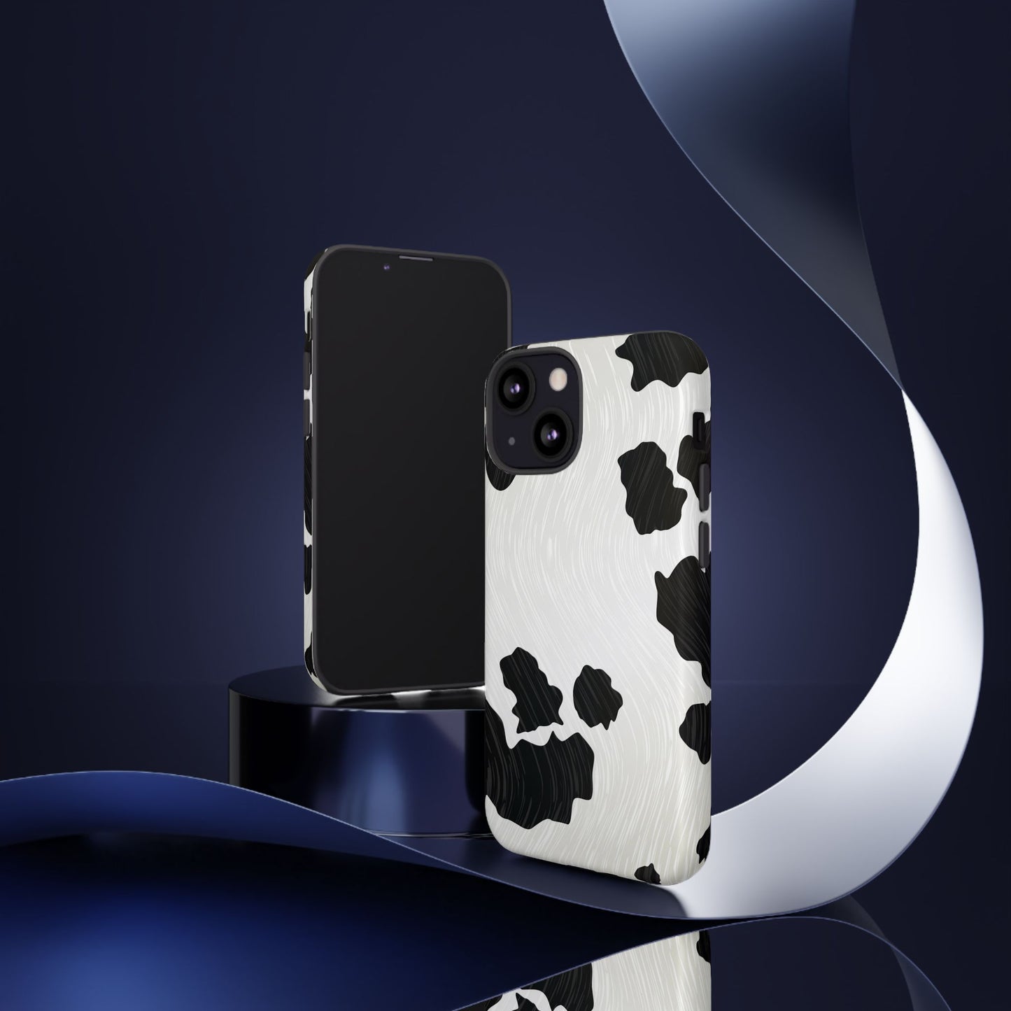 Phone Case, Cow Print Tough Case for iPhone/Samsung, Animal Print Protective Cover, Farmhouse Chic Accessories, Cow Lover Gifts