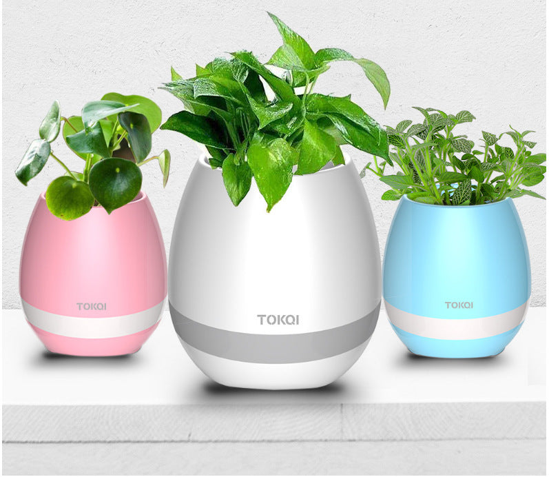 Touch-sensitive music vase desktop audio flower pot