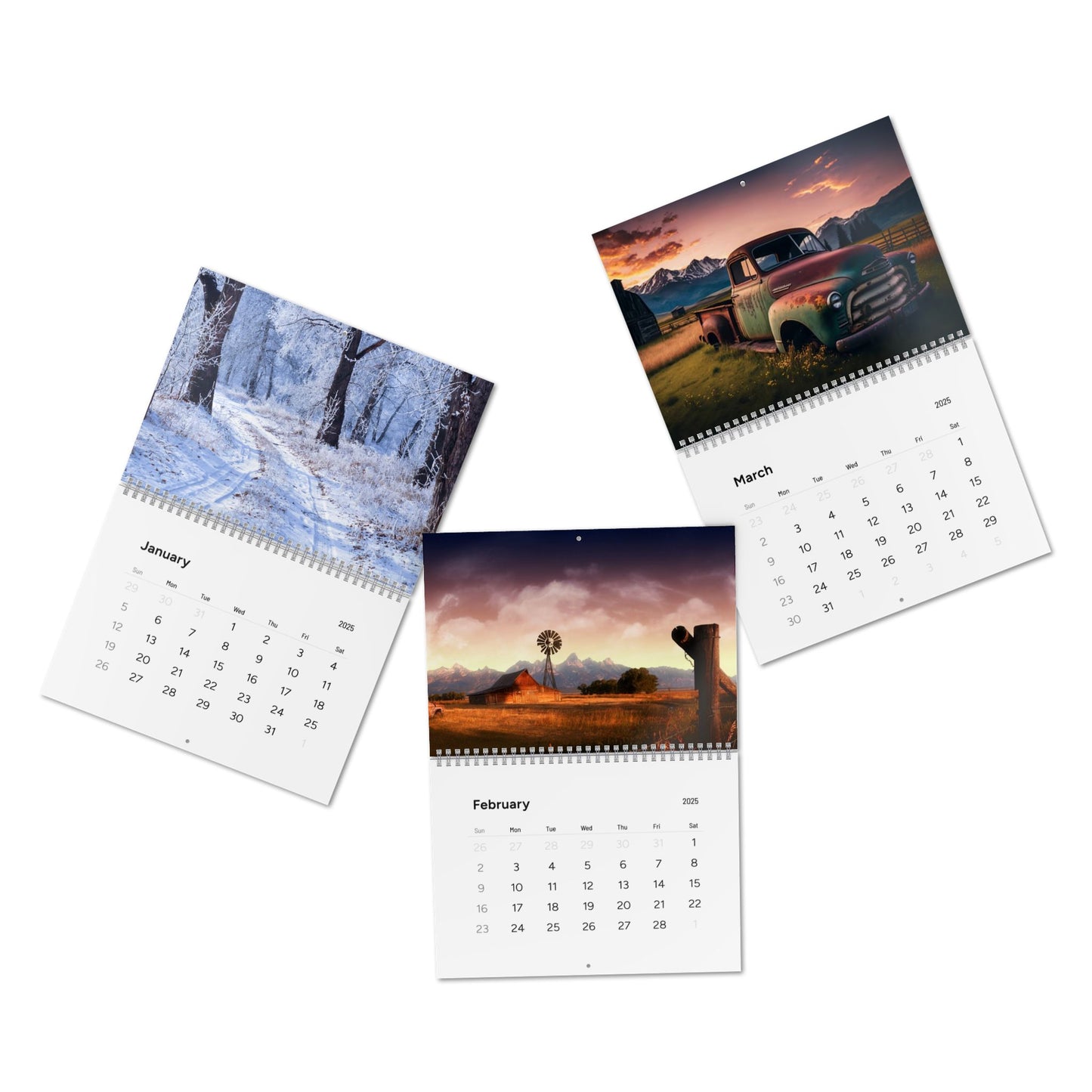 2025 Farm Ranch Calendar - Rustic Farmhouse Photography, Country Life Wall Decor, Perfect Gift for Farmers Animal Lover