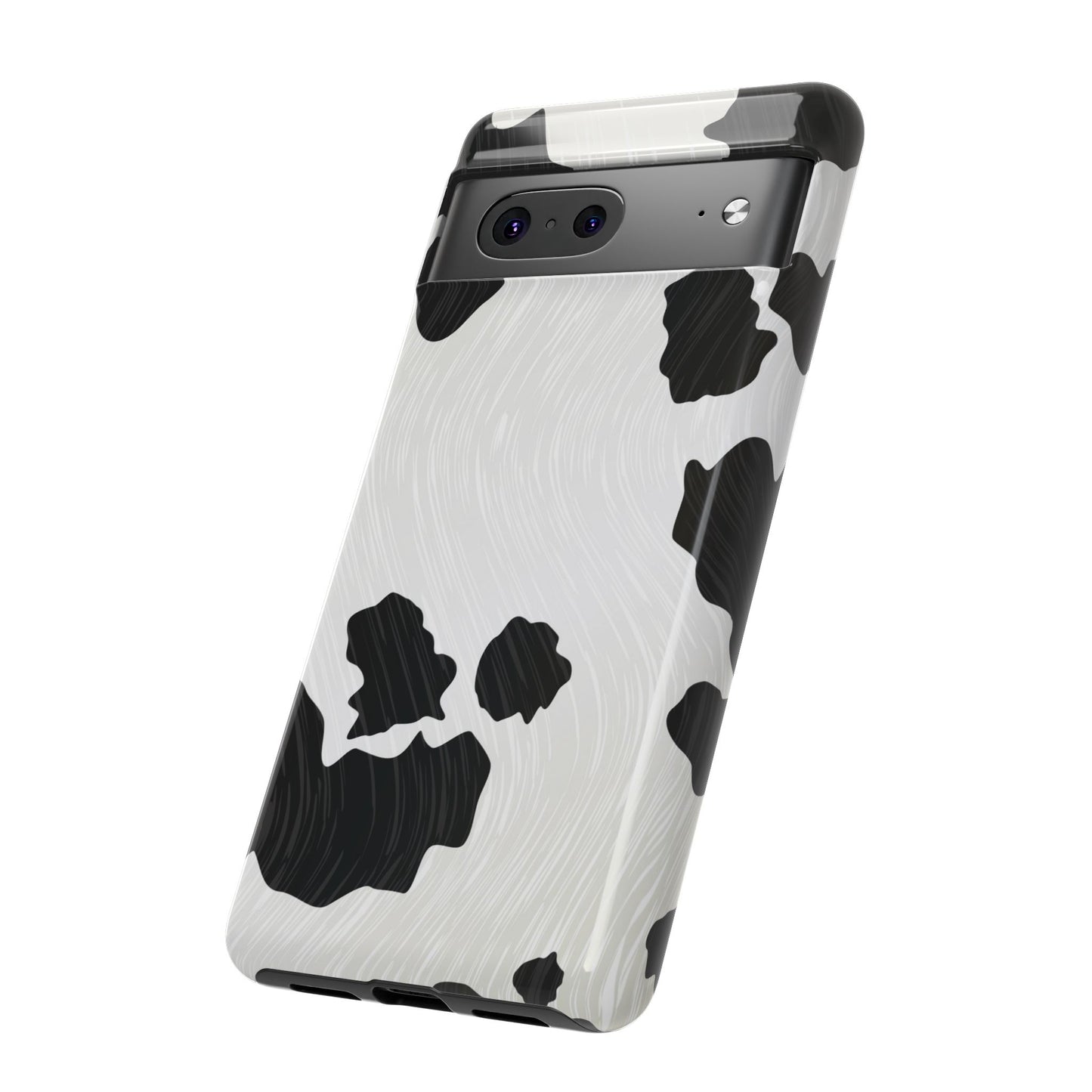 Phone Case, Cow Print Tough Case for iPhone/Samsung, Animal Print Protective Cover, Farmhouse Chic Accessories, Cow Lover Gifts