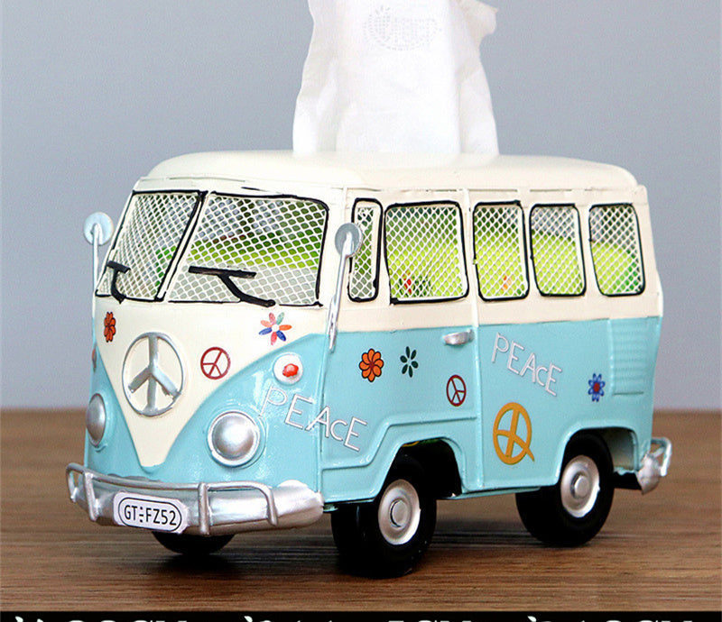 Creative Industrial Wind Bus Tissue Box