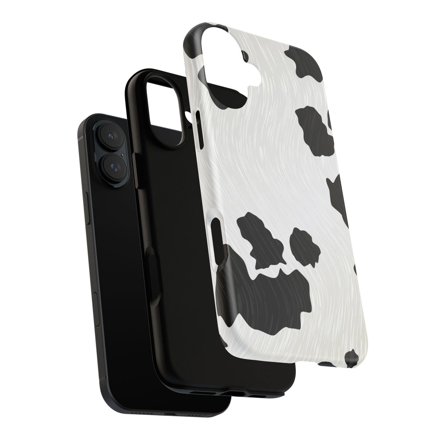 Phone Case, Cow Print Tough Case for iPhone/Samsung, Animal Print Protective Cover, Farmhouse Chic Accessories, Cow Lover Gifts