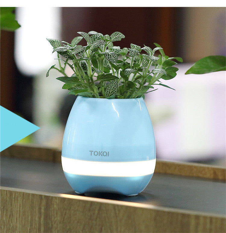 Touch-sensitive music vase desktop audio flower pot