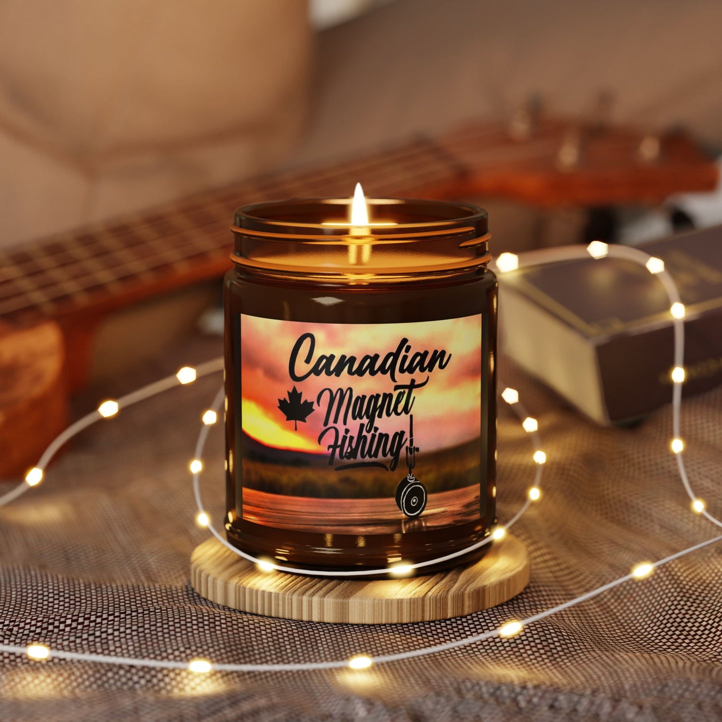 Scented Soy Candle (Multi-Size, Amber Jar)