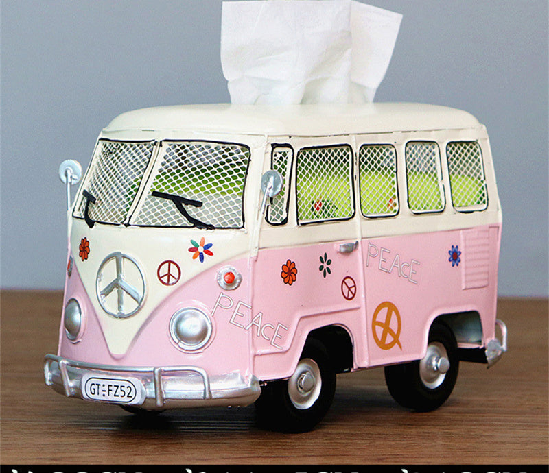 Creative Industrial Wind Bus Tissue Box