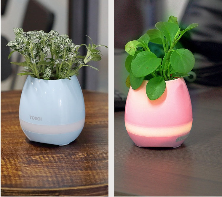 Touch-sensitive music vase desktop audio flower pot