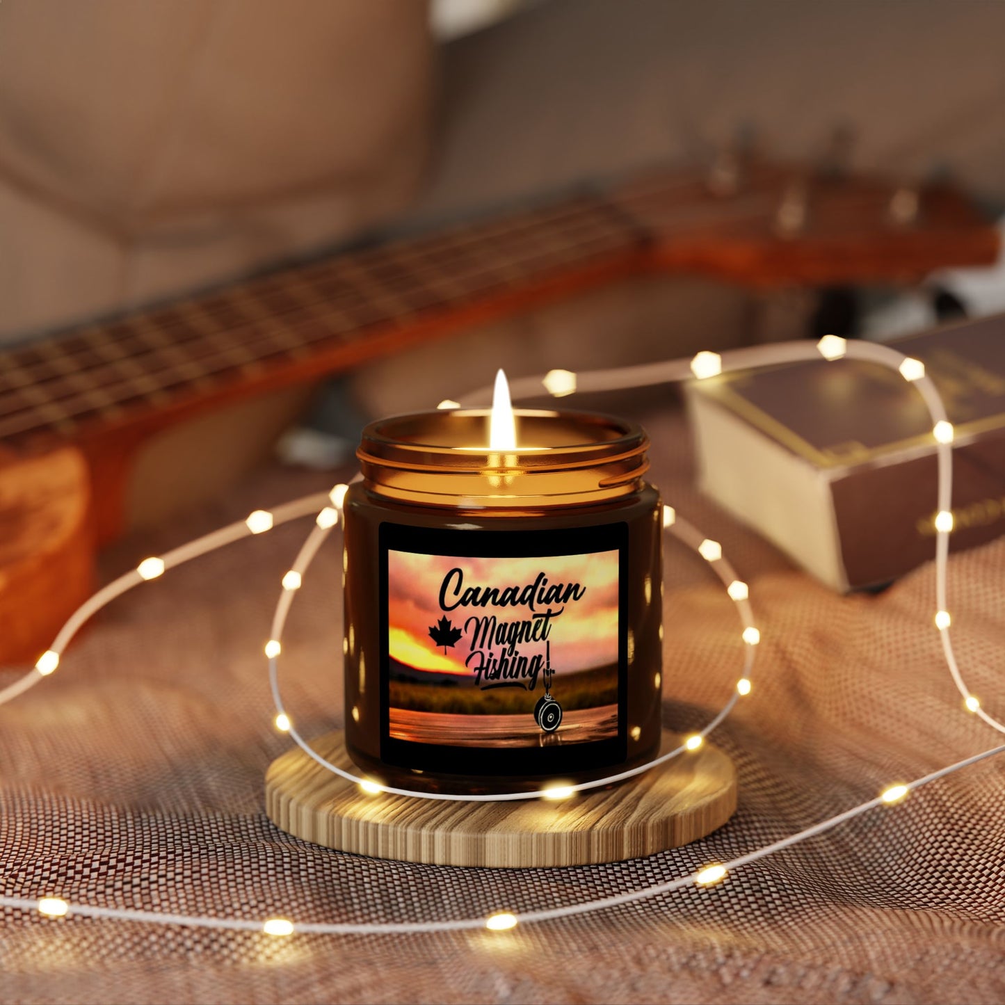 Scented Soy Candle (Multi-Size, Amber Jar)