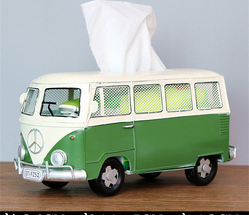 Creative Industrial Wind Bus Tissue Box