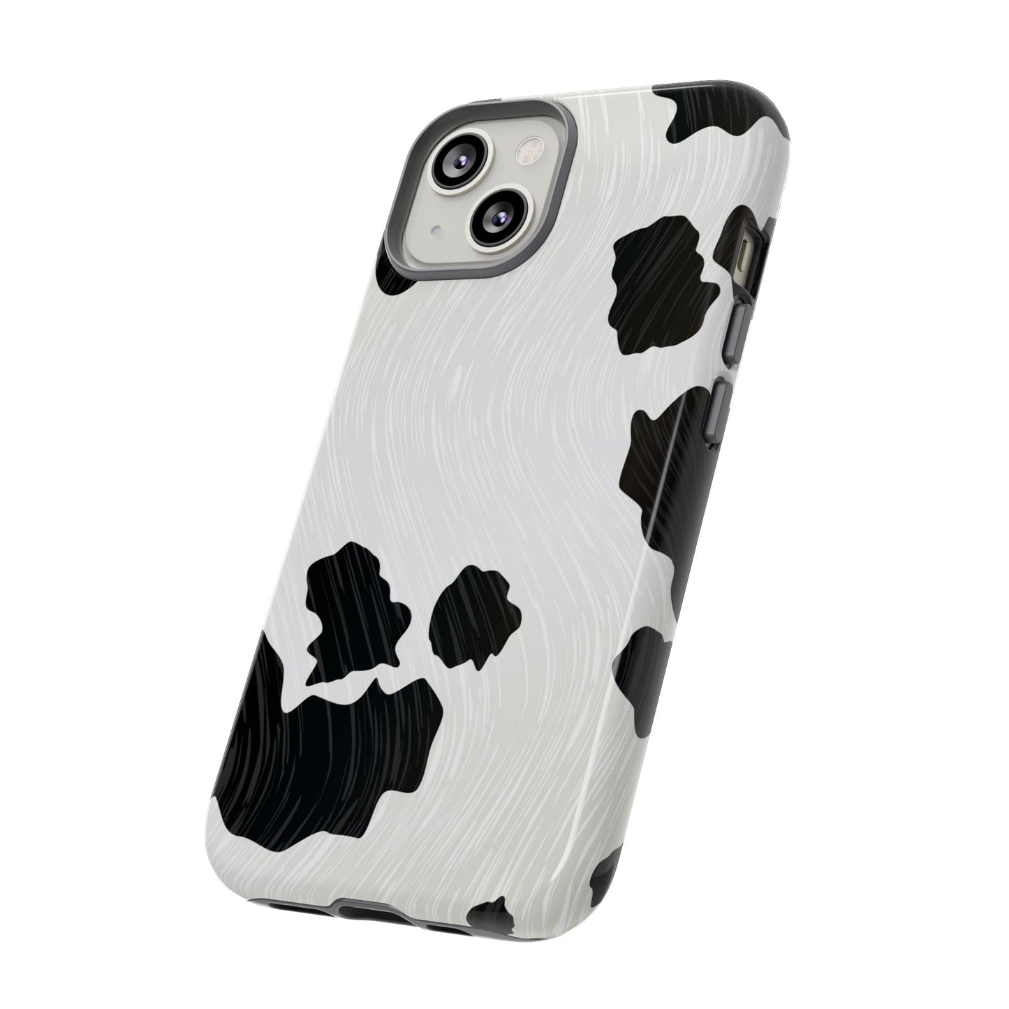 Phone Case, Cow Print Tough Case for iPhone/Samsung, Animal Print Protective Cover, Farmhouse Chic Accessories, Cow Lover Gifts