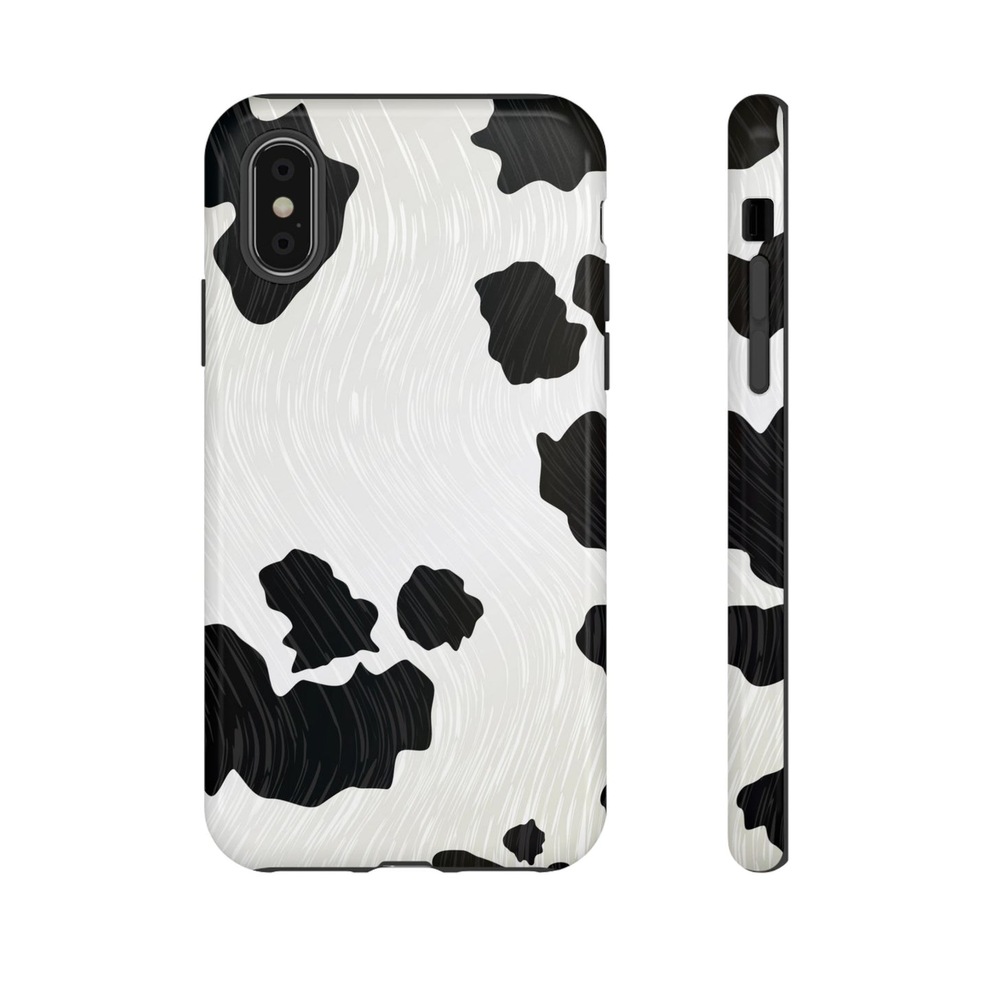 Phone Case, Cow Print Tough Case for iPhone/Samsung, Animal Print Protective Cover, Farmhouse Chic Accessories, Cow Lover Gifts