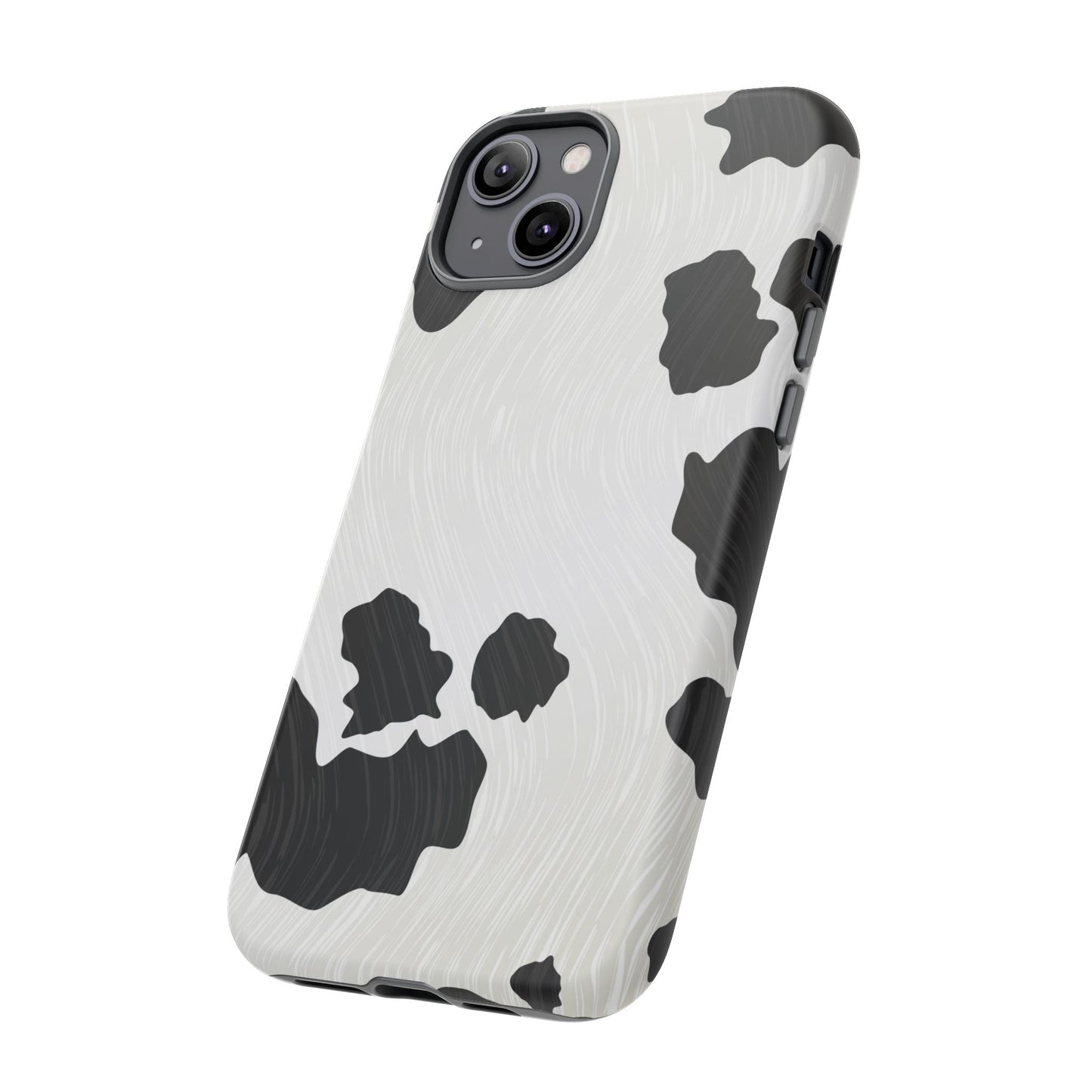 Phone Case, Cow Print Tough Case for iPhone/Samsung, Animal Print Protective Cover, Farmhouse Chic Accessories, Cow Lover Gifts