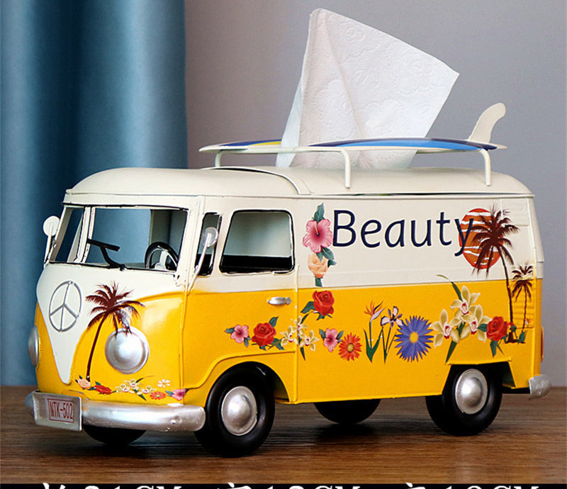 Creative Industrial Wind Bus Tissue Box