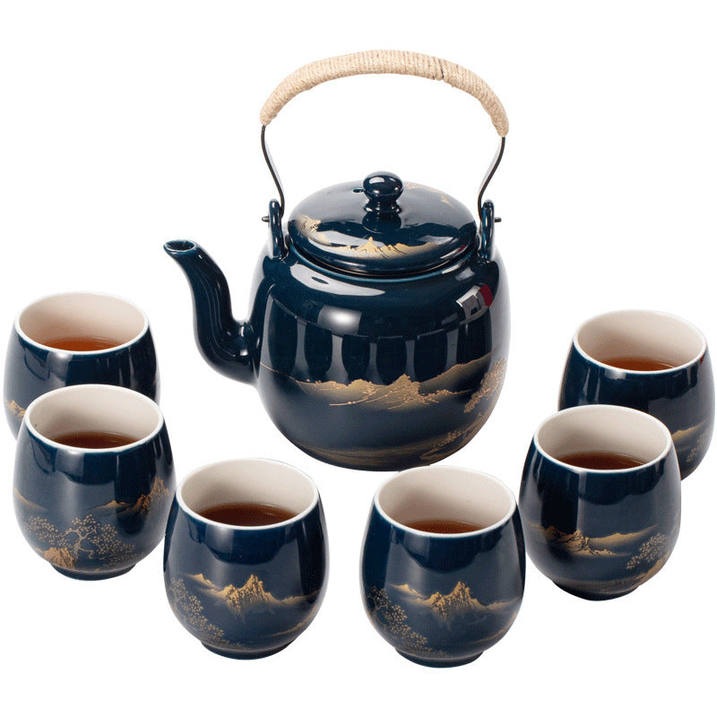 Ceramic Kettle Tea Cup Complete Set