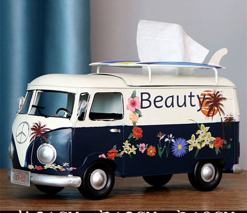 Creative Industrial Wind Bus Tissue Box