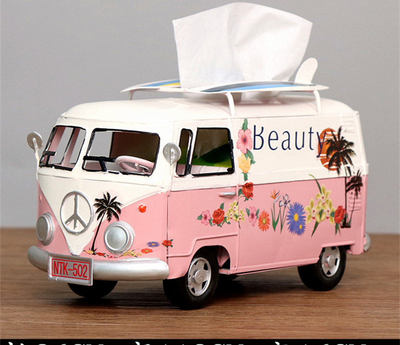 Creative Industrial Wind Bus Tissue Box