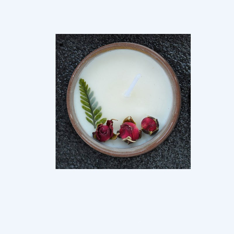 Ceramic candle  With Dried Flowers And Fragrant Candles