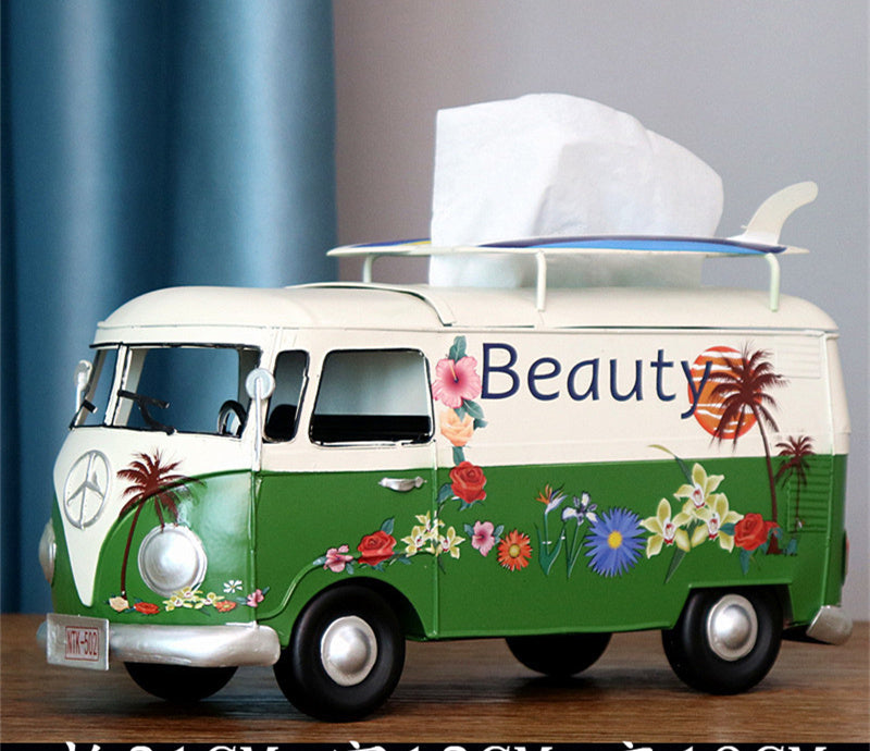 Creative Industrial Wind Bus Tissue Box