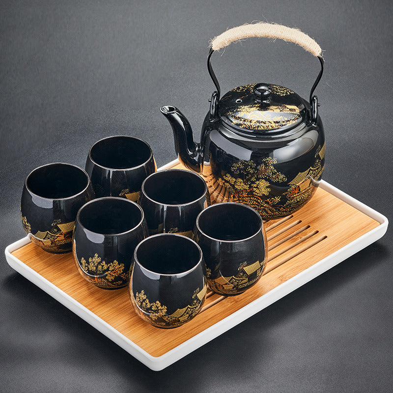 Ceramic Kettle Tea Cup Complete Set