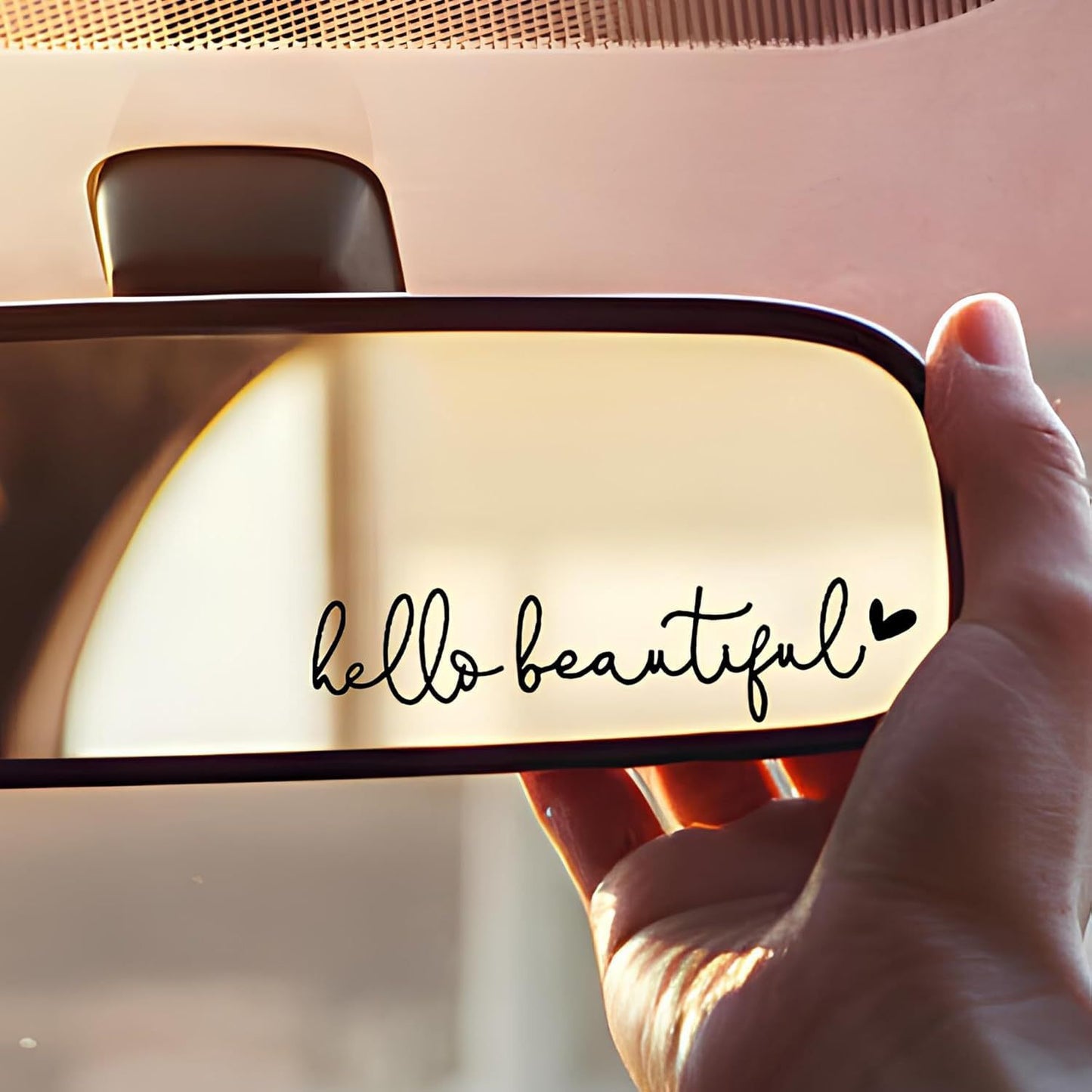 Hello Beautiful Car Rearview Mirror Stickers